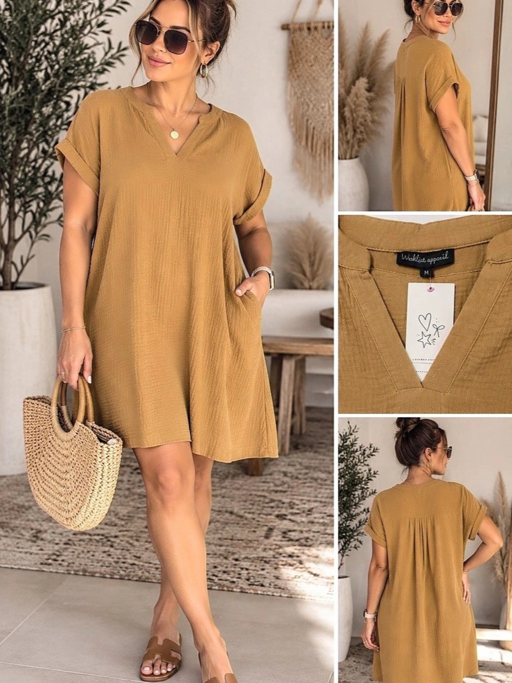 Wishlist Apparel Women's Mini Dress in Brown NWT